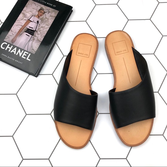 Dolce Vita Shoes - Dolce Vita Cato Asymmetrical Leather Slide Sandals